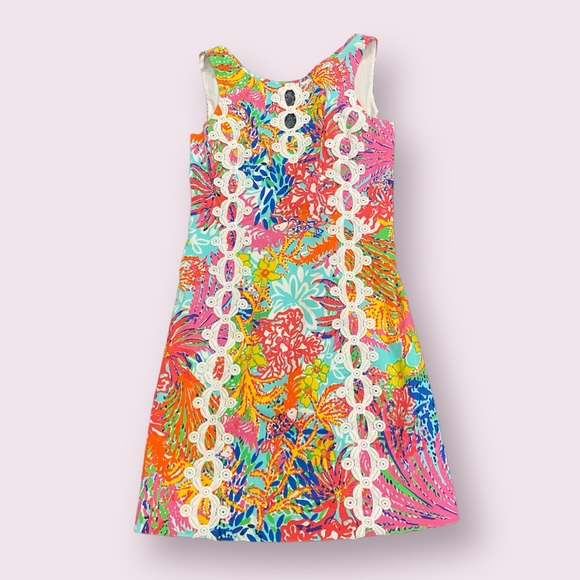 Lilly Pulitzer Ember Shift Skeeveless Multicolor Sheath Lace Dress size 4 - Picture 3 of 8